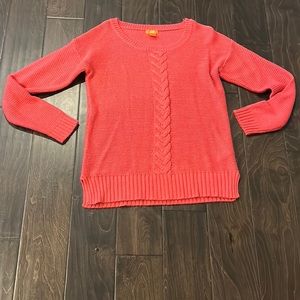 Joe Fresh Coral Sweater - 100% Acrylic
